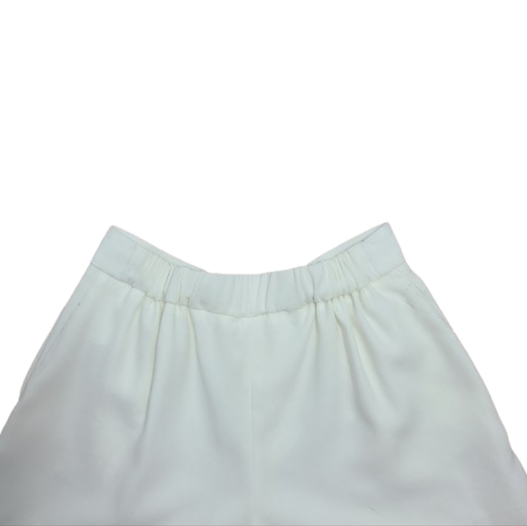 Aritzia Babaton Cohen Cream Pleated High Waisted Shorts Women's Size 0 - Picture 12 of 16